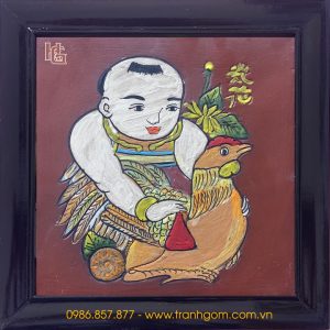 Tranh Gốm Vuông 24cm - TV24-02