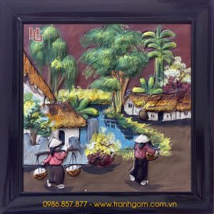 Tranh Gốm Vuông 24cm - TV24-09