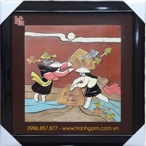 Tranh Gốm Vuông 50cm - TV50-03