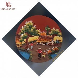Tranh Gốm Bát Tràng - Tranh Tròn MSP TR-3508