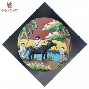 Tranh Gốm Bát Tràng - Tranh Tròn MSP TR-3515