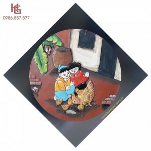 Tranh Gốm Bát Tràng - Tranh Tròn MSP TR-3516