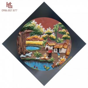 Tranh Gốm Bát Tràng - Tranh Tròn MSP TR-3519