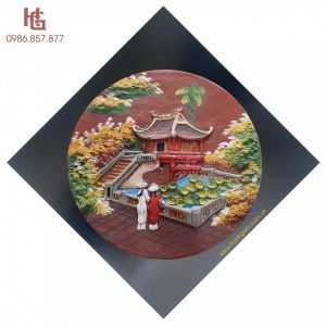 Tranh Gốm Bát Tràng - Tranh Tròn MSP TR-3520