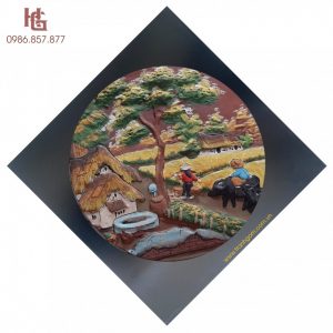 Tranh Gốm Bát Tràng - Tranh Tròn MSP TR-3523