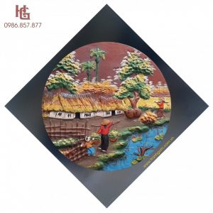 Tranh Gốm Bát Tràng - Tranh Tròn MSP TR-3524