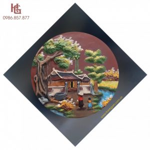 Tranh Gốm Bát Tràng - Tranh Tròn MSP TR-3525