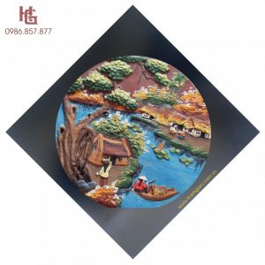 Tranh Gốm Bát Tràng - Tranh Tròn MSP TR-3527