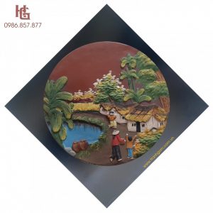Tranh Gốm Bát Tràng - Tranh Tròn MSP TR-3502