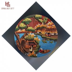 Tranh Gốm Bát Tràng - Tranh Tròn MSP TR-3505