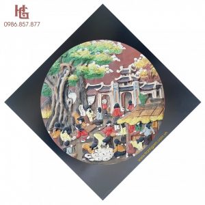 Tranh Gốm Bát Tràng - Tranh Tròn MSP TR-3507